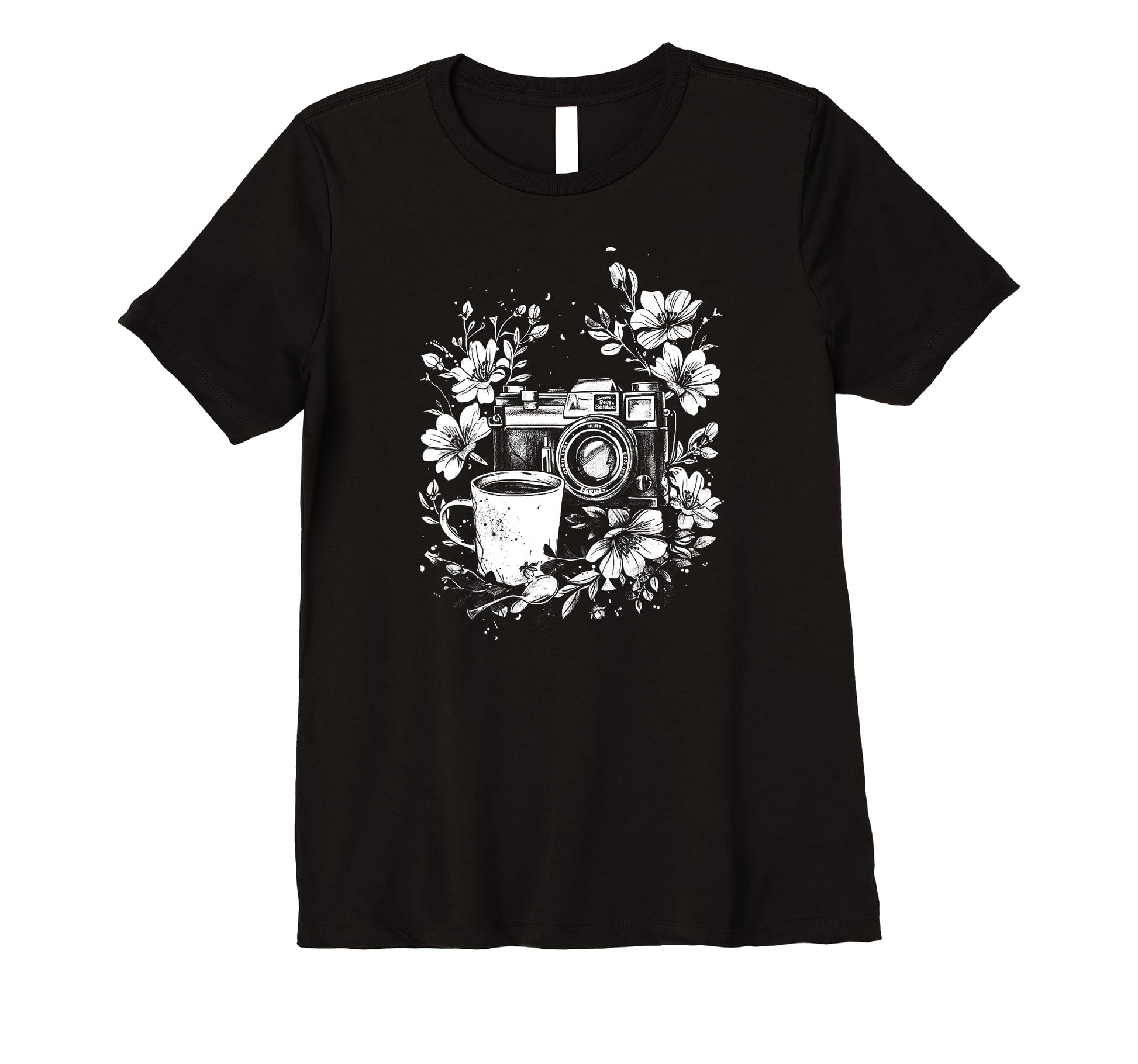Womens Photographer Coffee Camera T-Shirt - Novelty Apparel Men Women - T-Shirt, Sweatshirt, Hoodie
