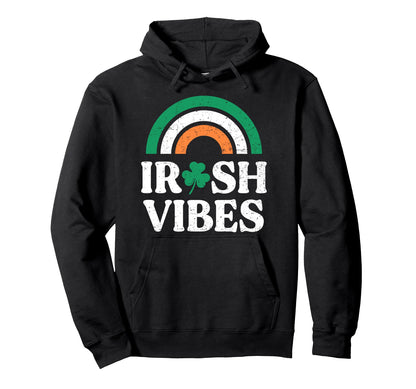 Irish Pride Flag Rainbow Shamrock St Hoodie - Casual Everyday Wear Unisex - T-Shirt, Sweatshirt, Hoodie