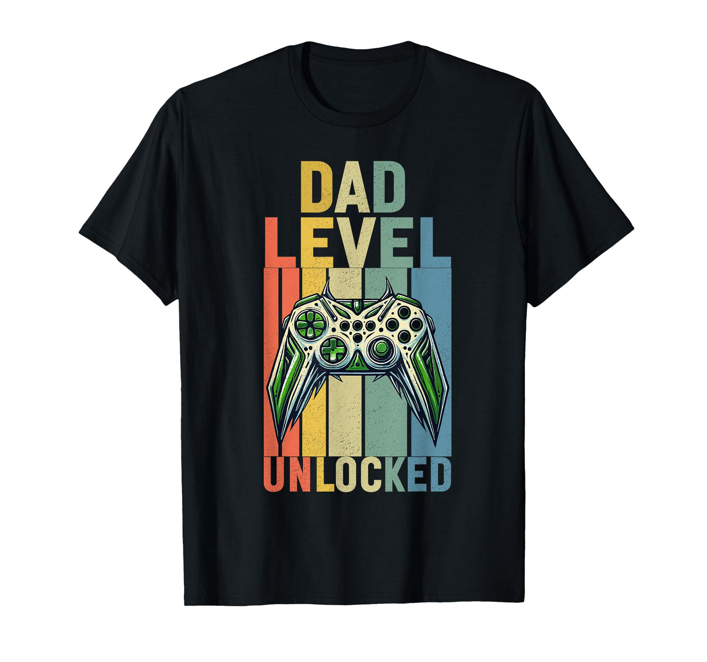Dad Level Unlocked Controller Papa T-Shirt - Aesthetic Graphic Unisex - T-Shirt, Sweatshirt, Hoodie