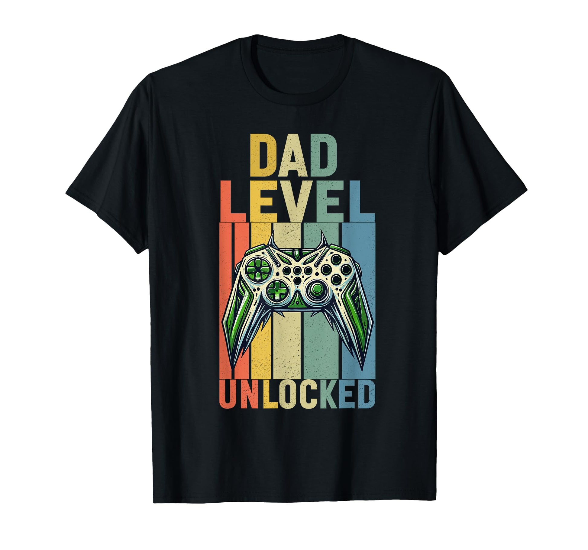 Dad Level Unlocked Controller Papa T-Shirt - Aesthetic Graphic Unisex - T-Shirt, Sweatshirt, Hoodie