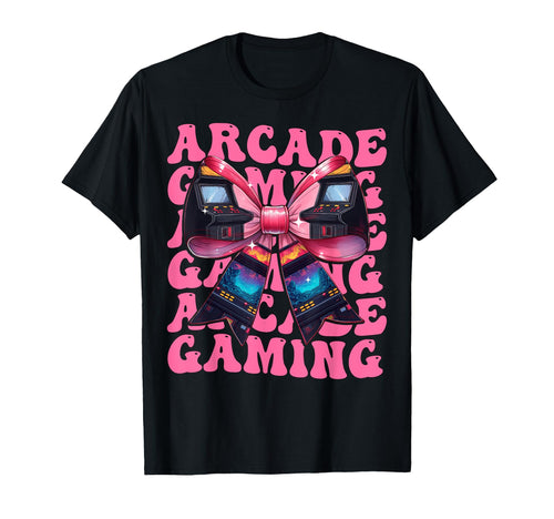 Coquette Bow Arcade Gaming Video T-Shirt - Casual Everyday Wear Men Women - T-Shirt, Sweatshirt, Hoodie