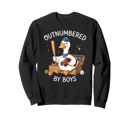 Outnumbered Goose Duck Mom Mothers Sweatshirt - Streetwear Style Unisex - T-Shirt, Sweatshirt, Hoodie