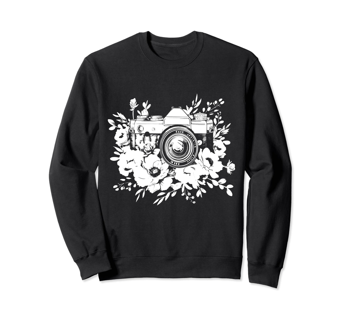 Photographer Camera Flowers Sweatshirt - Streetwear Style Men Women - T-Shirt, Sweatshirt, Hoodie