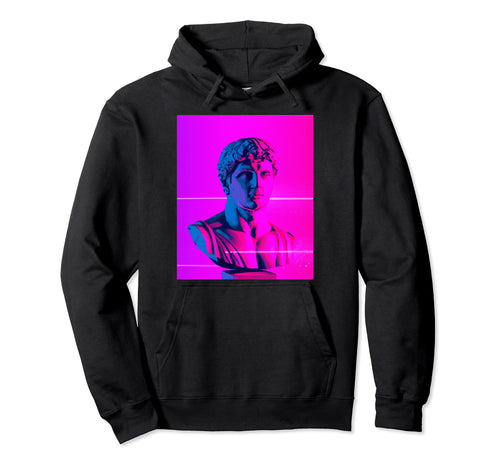 Vaporwave Bust Greek Bust Vaporwave Hoodie - Graphic Print Men Women - T-Shirt, Sweatshirt, Hoodie