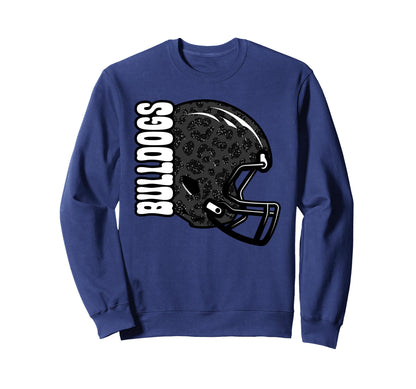 Bulldogs Football Mom Game Day Sweatshirt - Trendy Graphic for Adults - T-Shirt, Sweatshirt, Hoodie