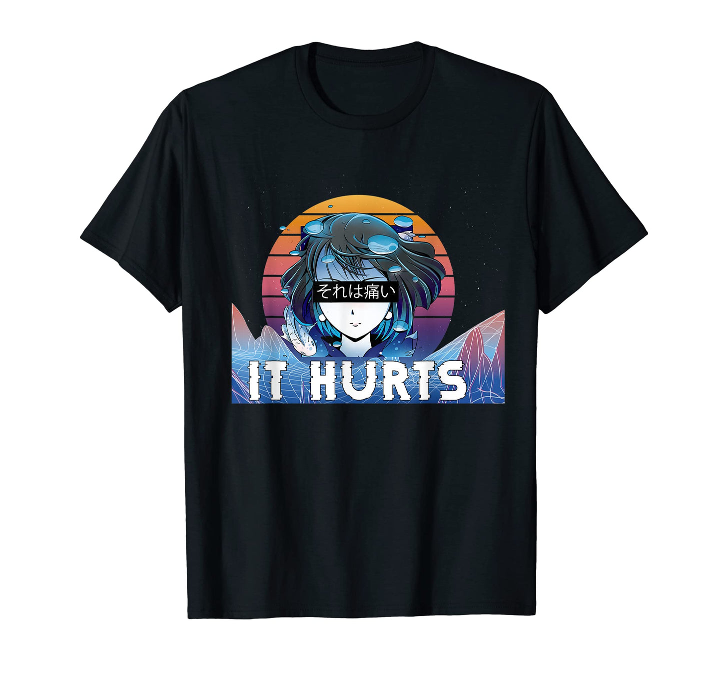 It Hurts Japanese Vaporwave Aesthetic T-Shirt - Aesthetic Graphic Unisex - T-Shirt, Sweatshirt, Hoodie
