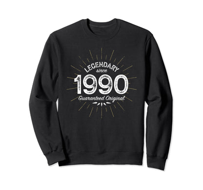 Legendary Since 1990 Birth Year Sweatshirt - Minimalist Print Unisex - T-Shirt, Sweatshirt, Hoodie
