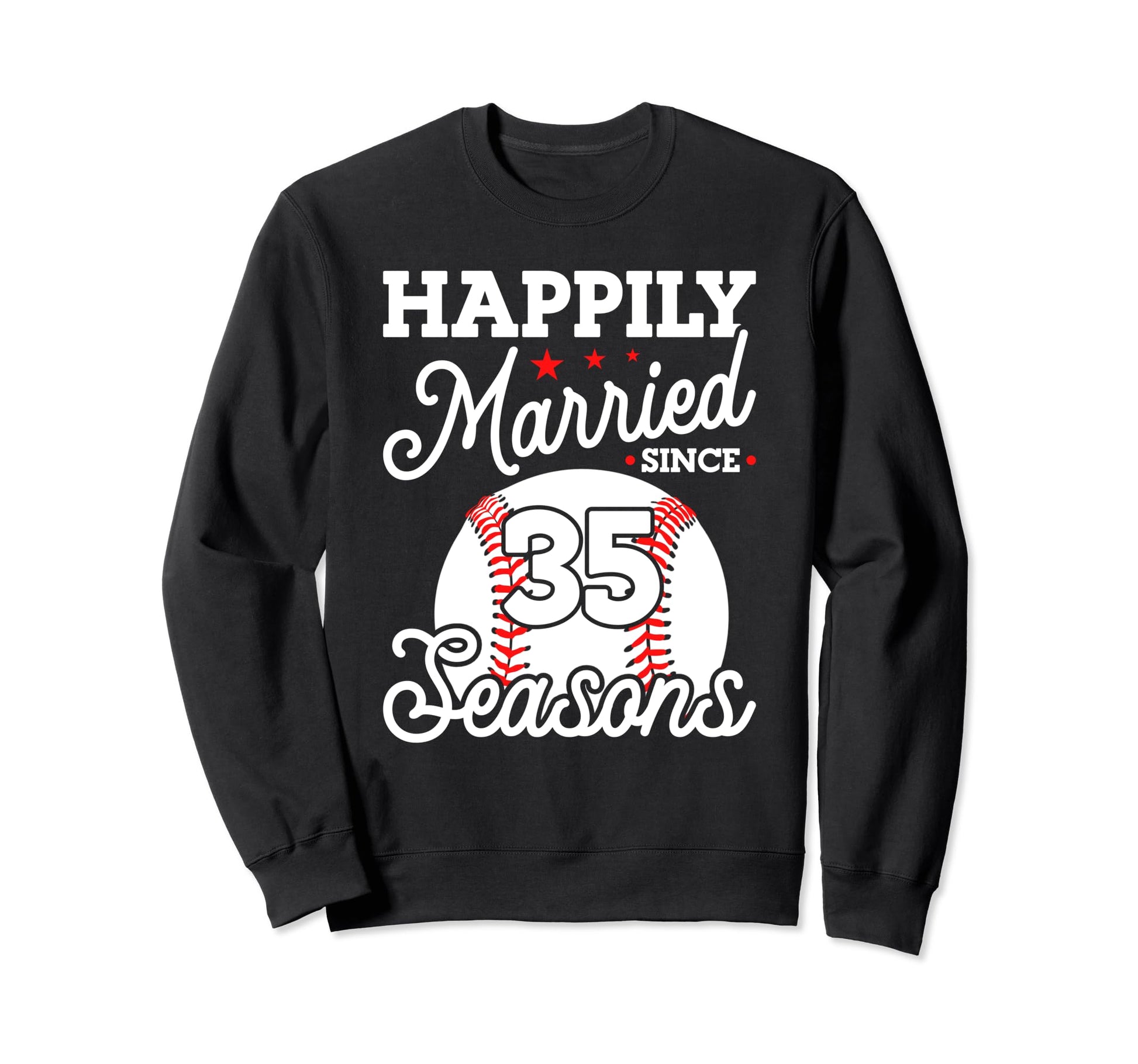 35Th Wedding Anniversary Baseball Sweatshirt - Streetwear Style for Adults - T-Shirt, Sweatshirt, Hoodie