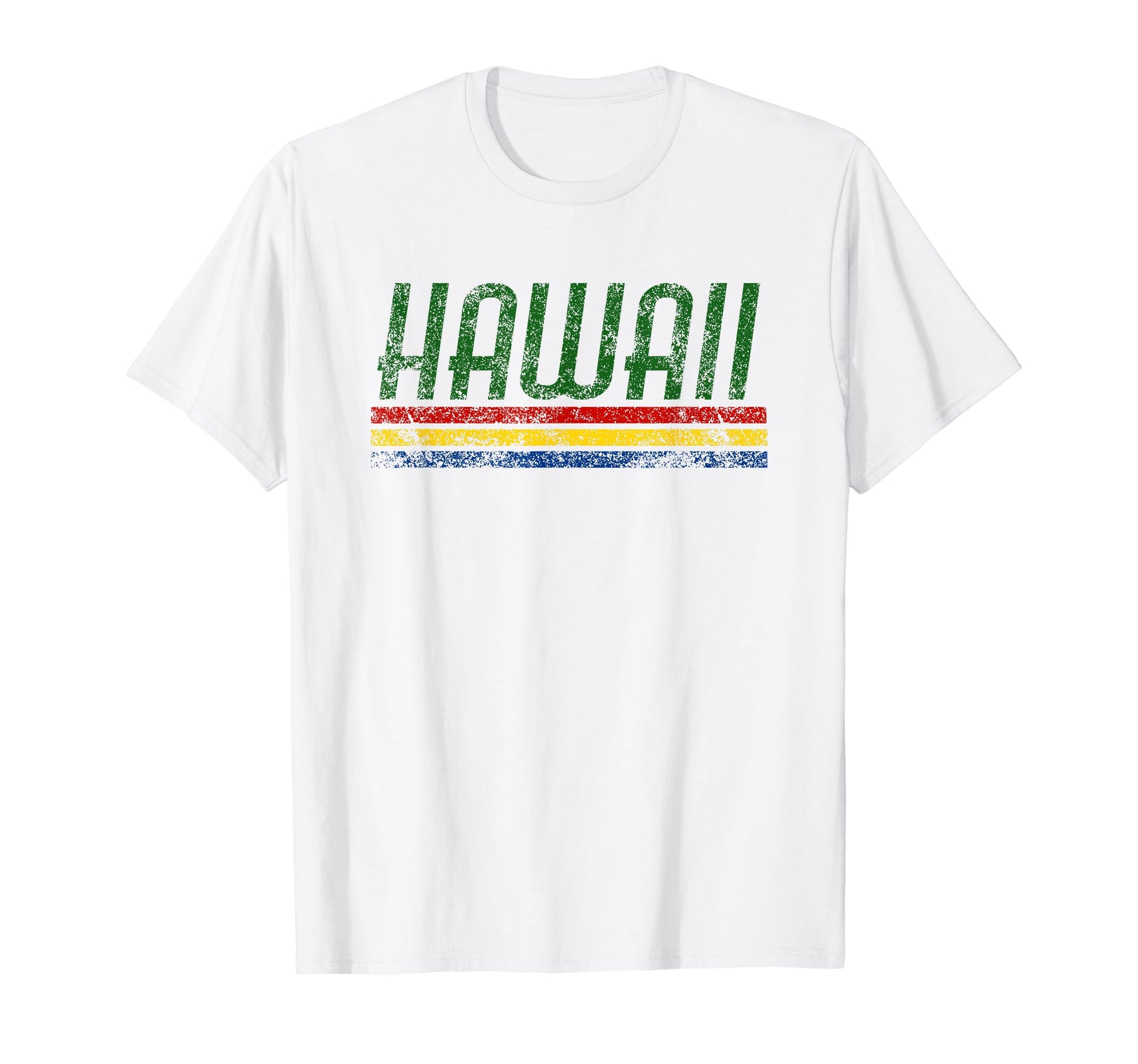 Hawaii Weathered Stripe Throwback T-Shirt - Custom Art Print Men Women - T-Shirt, Sweatshirt, Hoodie