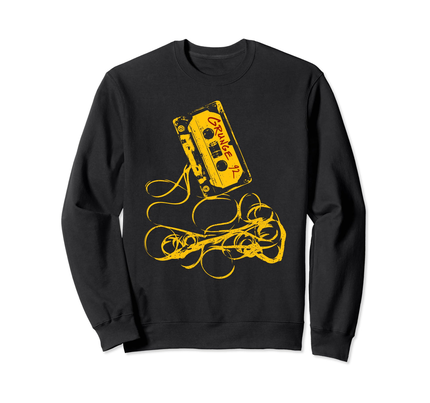 Grunge 90S Music Tape Concert Sweatshirt - Novelty Apparel for Adults - T-Shirt, Sweatshirt, Hoodie