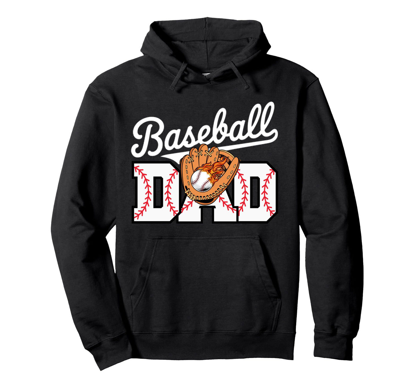 Baseball Dad Sports Fathers Day Funny Hoodie - Custom Art Print Unisex - T-Shirt, Sweatshirt, Hoodie