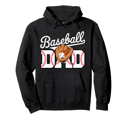 Baseball Dad Sports Fathers Day Funny Hoodie - Custom Art Print Unisex - T-Shirt, Sweatshirt, Hoodie