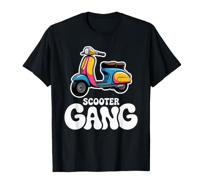 Scooter Gang Rider Crew T-Shirt - Graphic Print Men Women - T-Shirt, Sweatshirt, Hoodie
