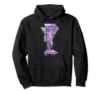 Perseus And Medusa Vaporwave Aesthetic Hoodie - Graphic Print Men Women - T-Shirt, Sweatshirt, Hoodie