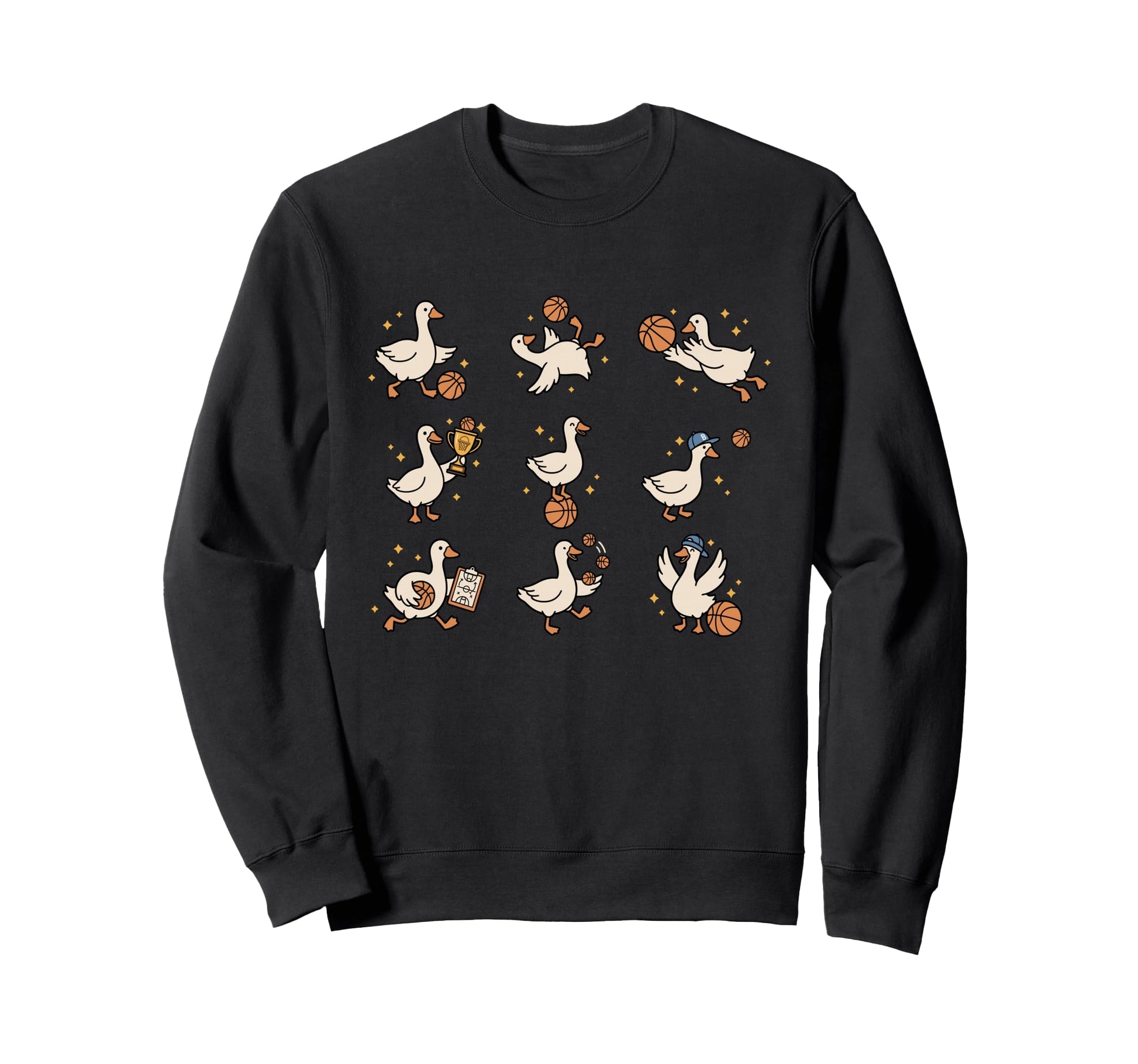 Silly Goose Playing Basketball Funny Sweatshirt - Minimalist Print Unisex - T-Shirt, Sweatshirt, Hoodie