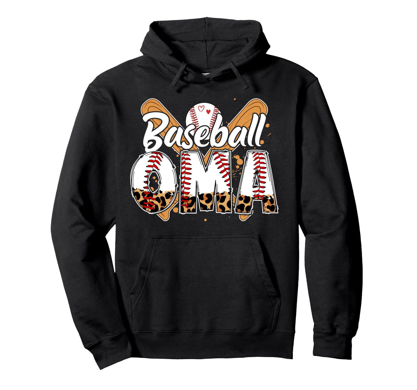 Baseball Oma Leopard Oma Baseball Hoodie - Aesthetic Graphic for Adults - T-Shirt, Sweatshirt, Hoodie