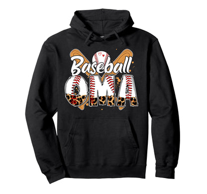 Baseball Oma Leopard Oma Baseball Hoodie - Aesthetic Graphic for Adults - T-Shirt, Sweatshirt, Hoodie