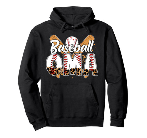 Baseball Oma Leopard Oma Baseball Hoodie - Aesthetic Graphic for Adults - T-Shirt, Sweatshirt, Hoodie