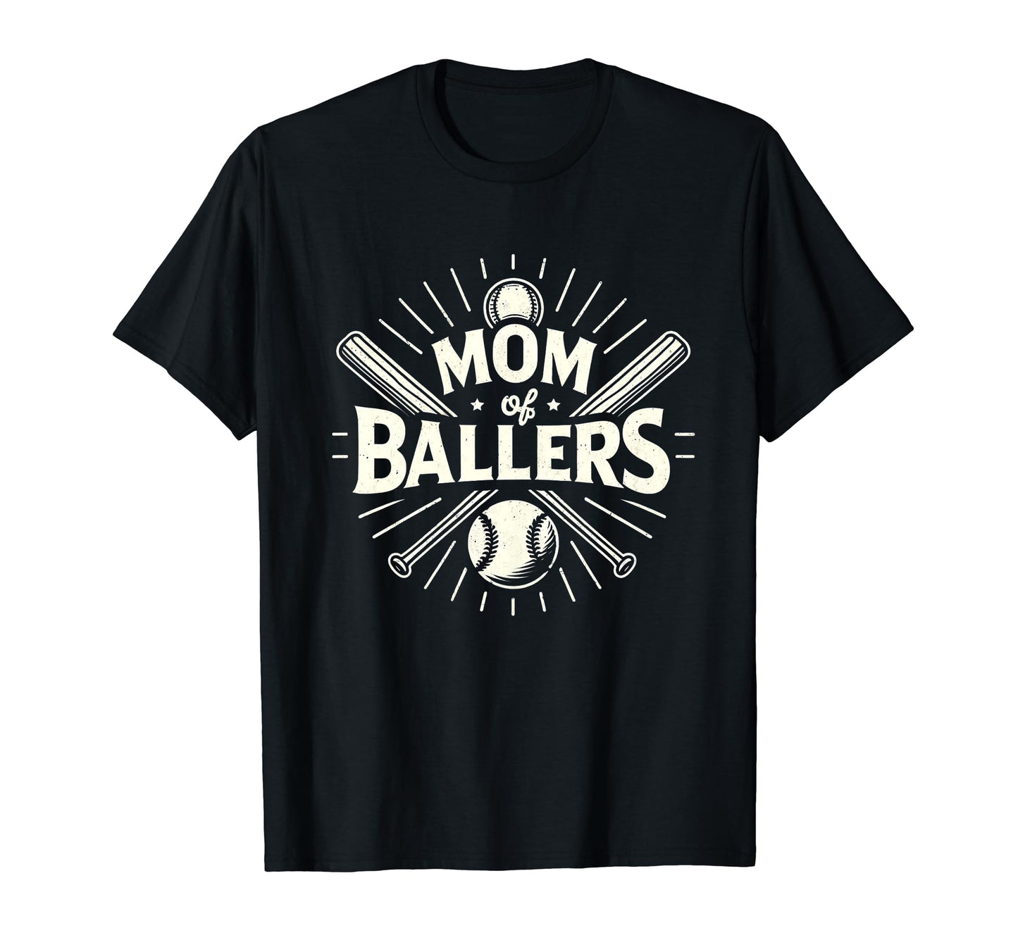 Baseball Softball Mom Ballers T-Shirt - Novelty Apparel for Adults - T-Shirt, Sweatshirt, Hoodie