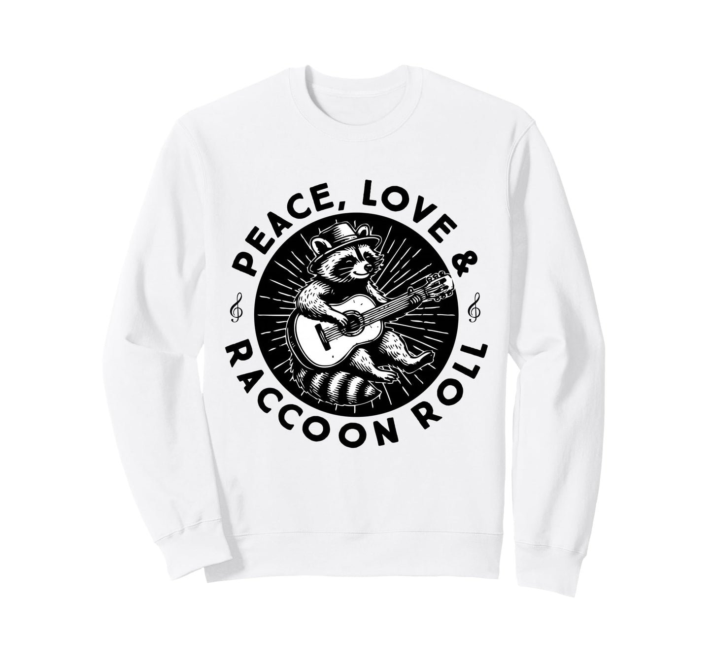 Raccoon Rock And Roll Music Raccoon Sweatshirt - Novelty Apparel Men Women - T-Shirt, Sweatshirt, Hoodie