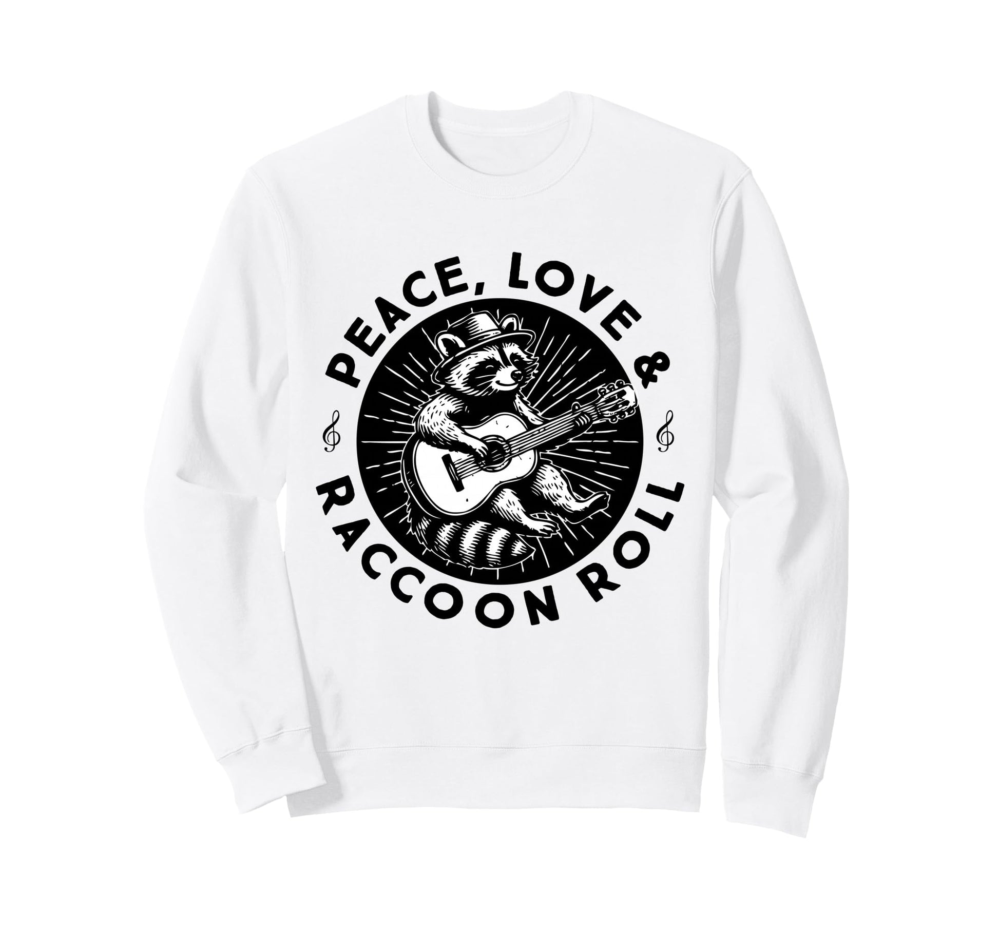 Raccoon Rock And Roll Music Raccoon Sweatshirt - Novelty Apparel Men Women - T-Shirt, Sweatshirt, Hoodie