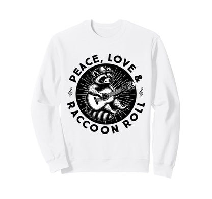 Raccoon Rock And Roll Music Raccoon Sweatshirt - Novelty Apparel Men Women - T-Shirt, Sweatshirt, Hoodie
