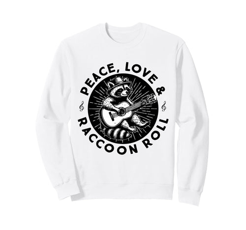 Raccoon Rock And Roll Music Raccoon Sweatshirt - Novelty Apparel Men Women - T-Shirt, Sweatshirt, Hoodie