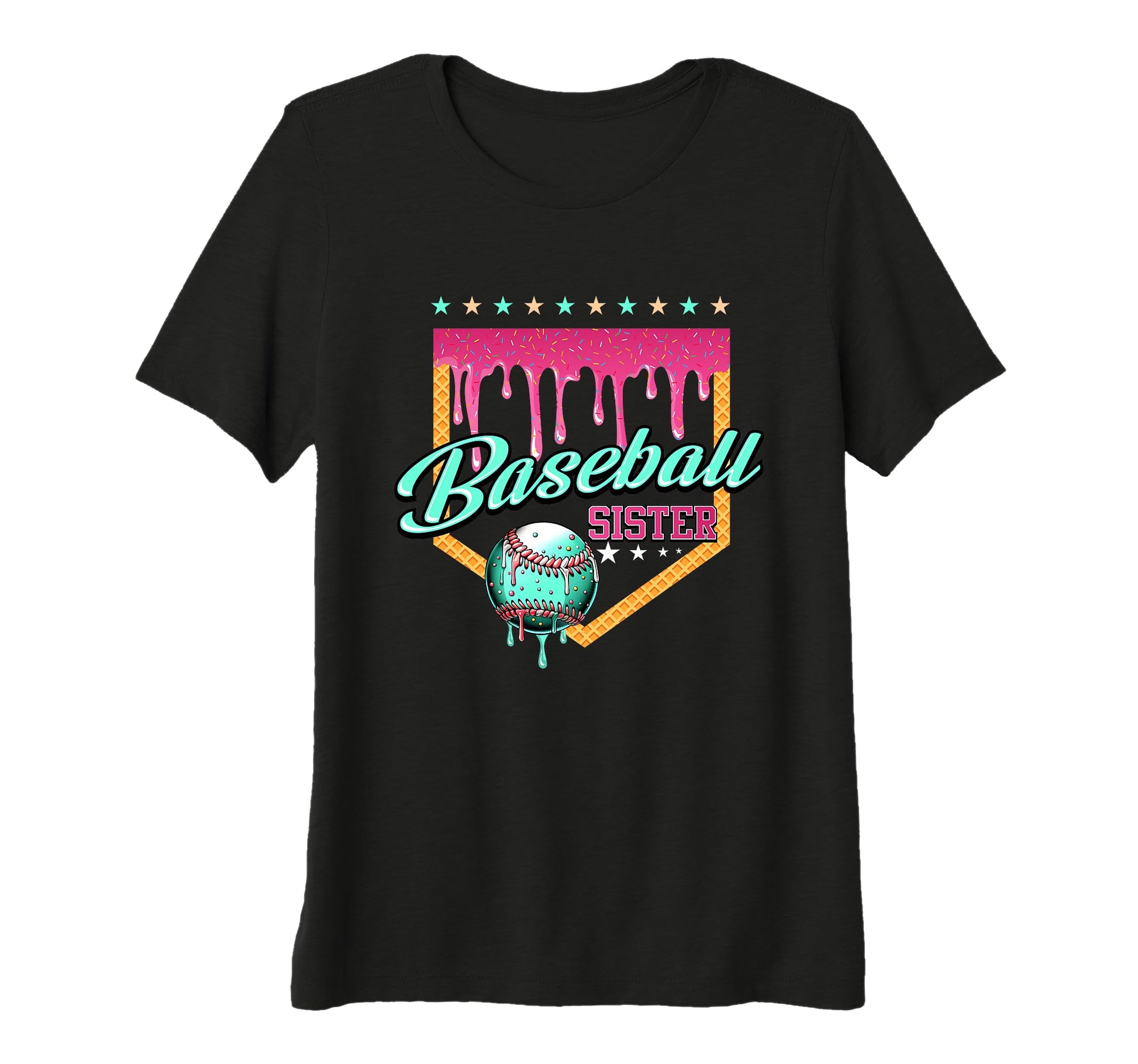 Baseball Sister Drip Home Plate T-Shirt - Streetwear Style Men Women - T-Shirt, Sweatshirt, Hoodie