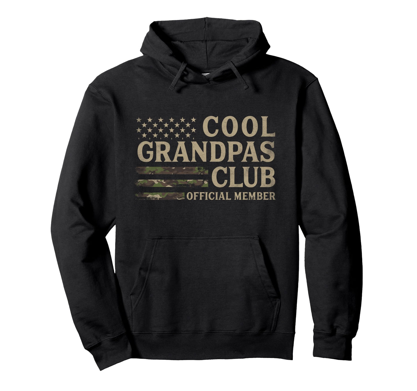 Grandpas Club Camo Usa Flag Fathers Day Hoodie - Unique Graphic for Adults - T-Shirt, Sweatshirt, Hoodie