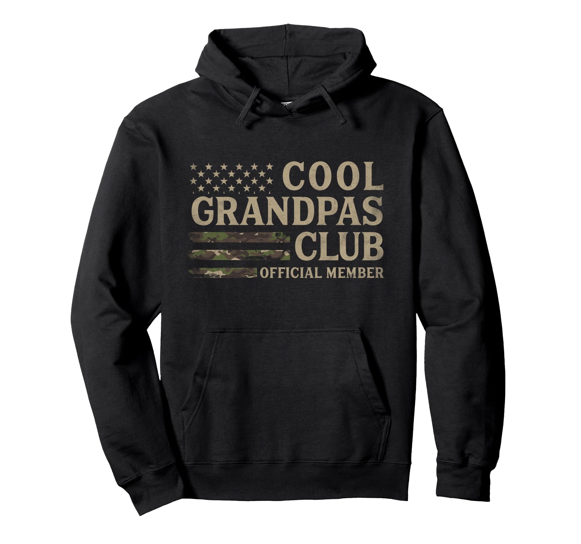 Grandpas Club Camo Usa Flag Fathers Day Hoodie - Unique Graphic for Adults - T-Shirt, Sweatshirt, Hoodie