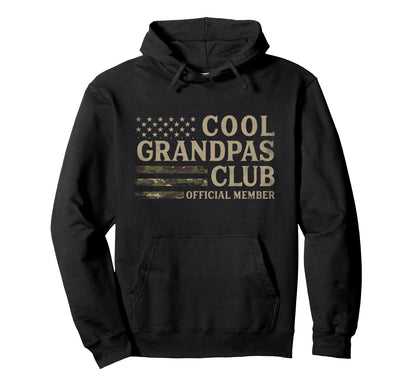 Grandpas Club Camo Usa Flag Fathers Day Hoodie - Unique Graphic for Adults - T-Shirt, Sweatshirt, Hoodie