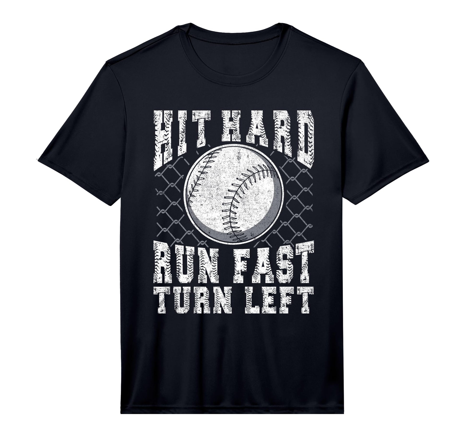 Hit Hard Run Fast Turn Left T-Shirt - Aesthetic Graphic for Adults - T-Shirt, Sweatshirt, Hoodie