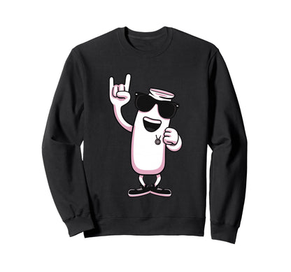 Battery Mascot Rock Hand Sign Punk Sweatshirt - Novelty Apparel Unisex - T-Shirt, Sweatshirt, Hoodie