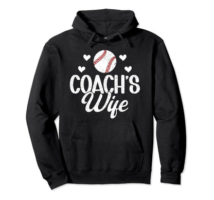 Baseball Coachs Wife Proud Wife Baseball Hoodie - Minimalist Print Unisex - T-Shirt, Sweatshirt, Hoodie