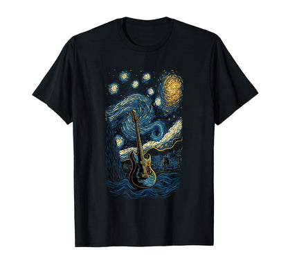 Starry Guitar Gifts Guitarist Rock T-Shirt - Graphic Print Men Women - T-Shirt, Sweatshirt, Hoodie