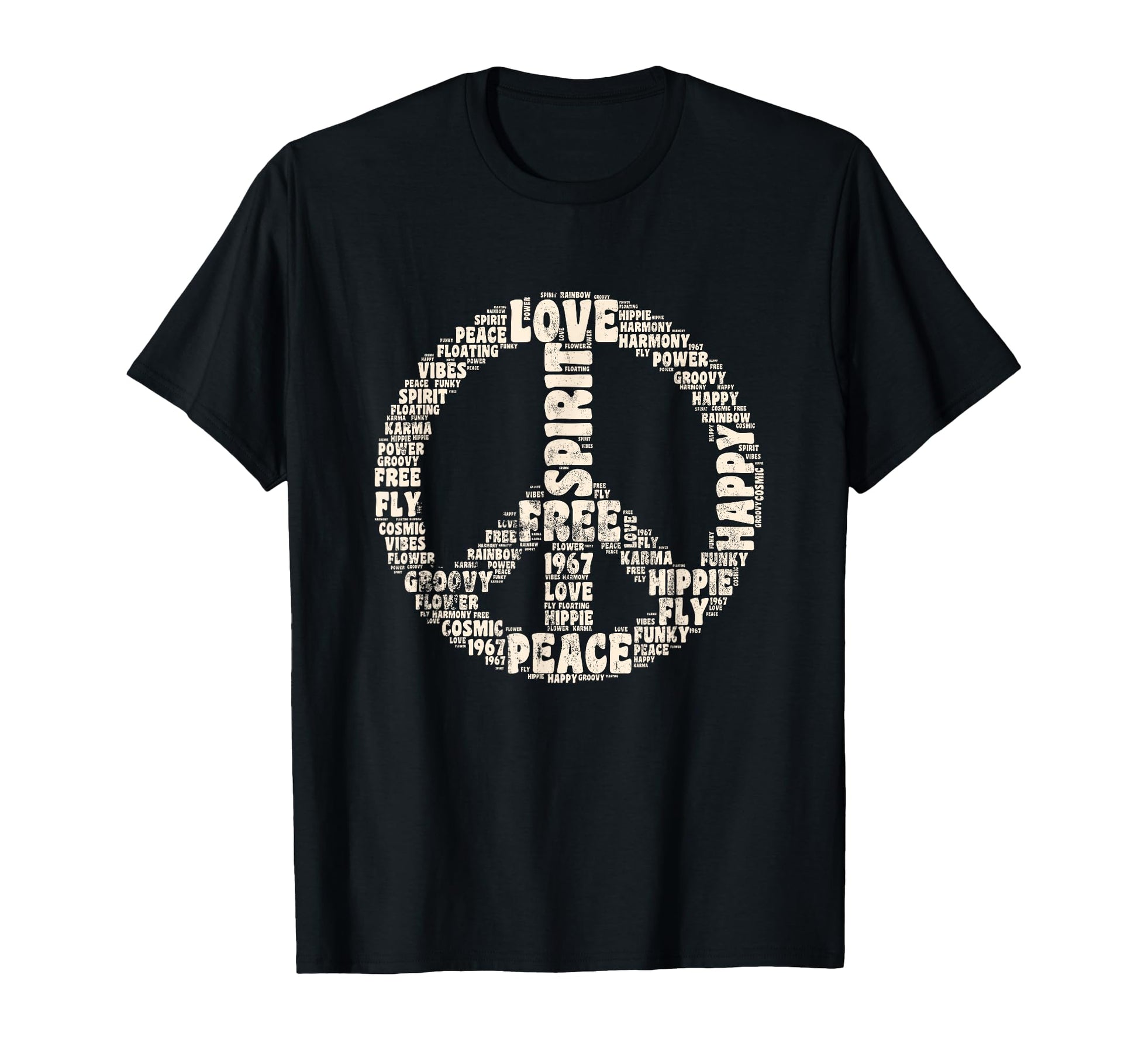 Peace Symbol Love Hippie Costume 60S T-Shirt - Graphic Print for Adults - T-Shirt, Sweatshirt, Hoodie