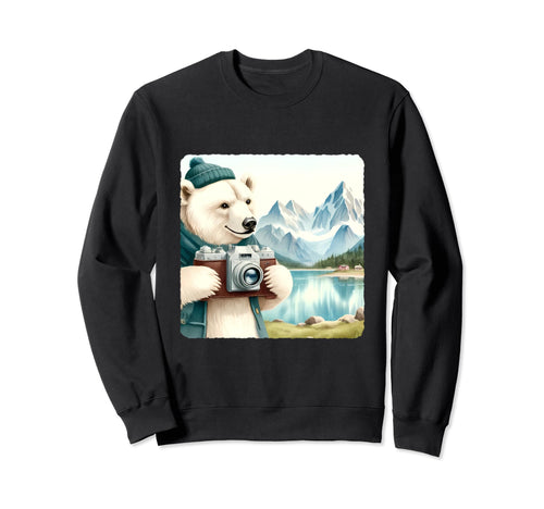 Ice Bear Photographs Mountain Sweatshirt - Aesthetic Graphic for Adults - T-Shirt, Sweatshirt, Hoodie