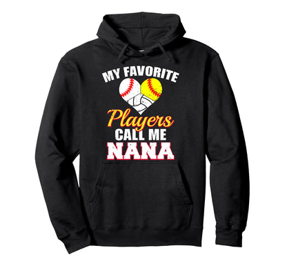 My Favorite Players Baseball Softball Hoodie - Novelty Apparel Unisex - T-Shirt, Sweatshirt, Hoodie