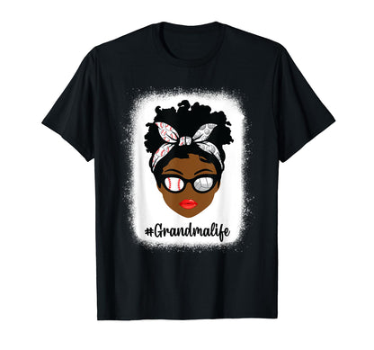 Black Grandma Life Baseball T-Shirt - Fun Novelty Design for Adults - T-Shirt, Sweatshirt, Hoodie