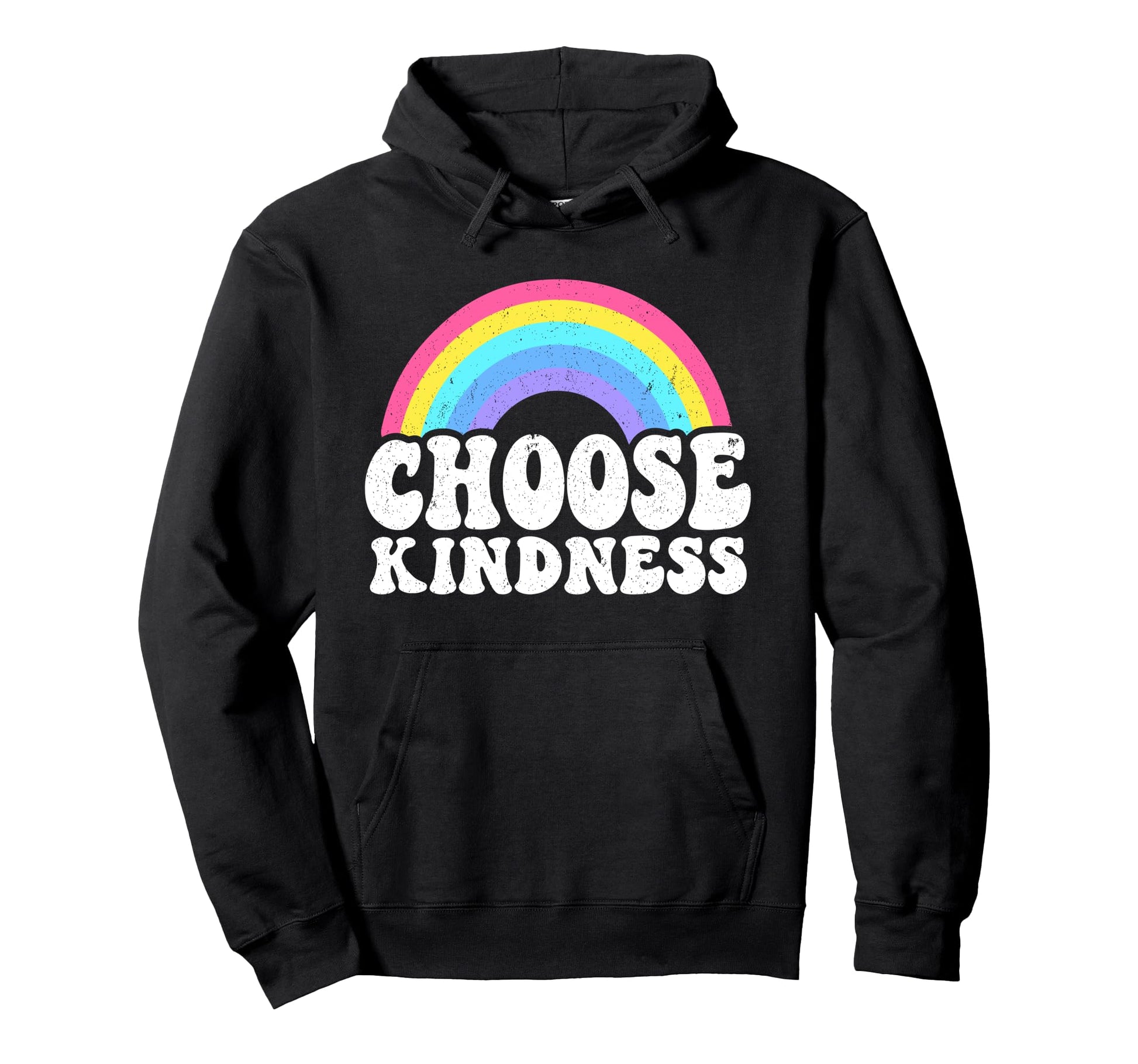 Positive Anti Bullying Rainbow Peace Hoodie - Novelty Apparel Men Women - T-Shirt, Sweatshirt, Hoodie