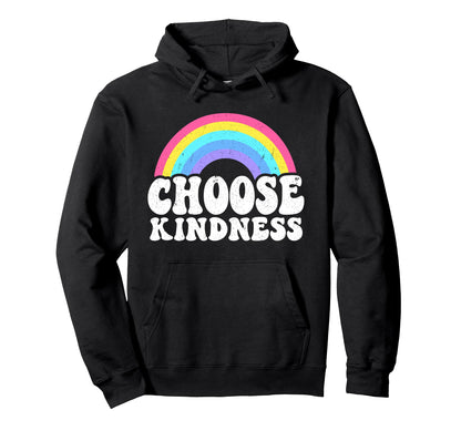 Positive Anti Bullying Rainbow Peace Hoodie - Novelty Apparel Men Women - T-Shirt, Sweatshirt, Hoodie