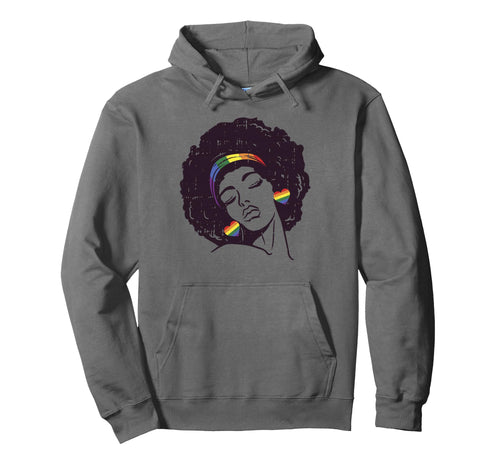 Lgbt Black Rainbow Gay Pride Lgbt Gift Hoodie - Fun Novelty Design Unisex - T-Shirt, Sweatshirt, Hoodie