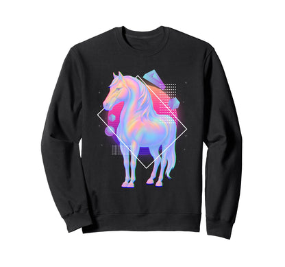 Horse Pastel Rainbow Animal Aesthetic Sweatshirt - Unique Graphic Men Women - T-Shirt, Sweatshirt, Hoodie