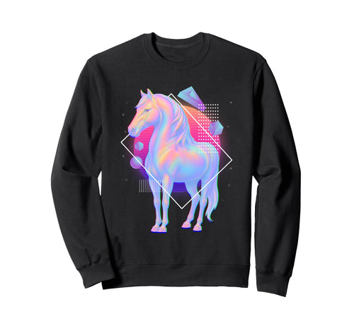 Horse Pastel Rainbow Animal Aesthetic Sweatshirt - Unique Graphic Men Women - T-Shirt, Sweatshirt, Hoodie