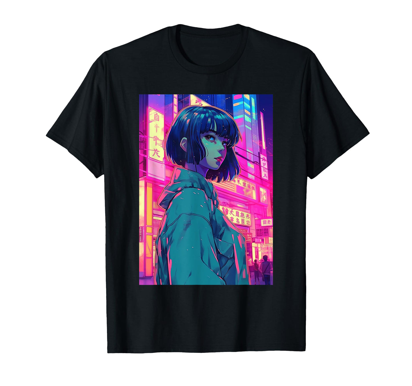 Aesthetic Japanese Vaporwave Anime T-Shirt - Minimalist Print for Adults - T-Shirt, Sweatshirt, Hoodie