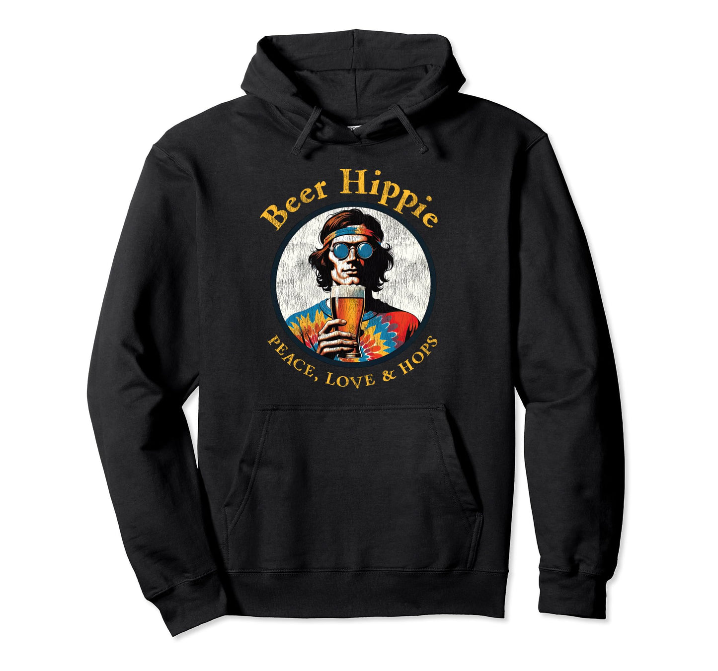 Peace Out Beer Love Peace Hops Hoodie - Custom Art Print Men Women - T-Shirt, Sweatshirt, Hoodie