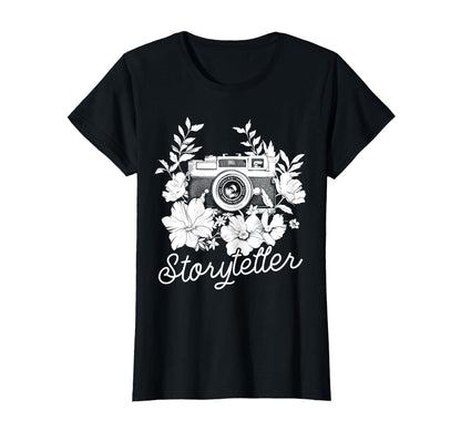 Photographer Storyteller Camera T-Shirt - Aesthetic Graphic for Adults - T-Shirt, Sweatshirt, Hoodie