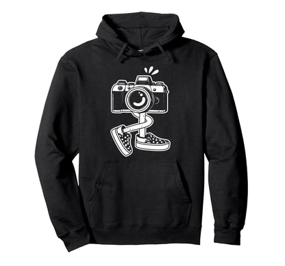 Funny Camera Costume Photographer Hoodie - Unique Graphic for Adults - T-Shirt, Sweatshirt, Hoodie