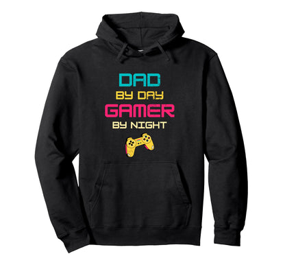 Dad Day Gamer Night Gamer Dad Gaming Hoodie - Custom Art Print Unisex - T-Shirt, Sweatshirt, Hoodie