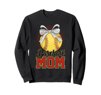 Baseball Mom Play Ball Sports Sweatshirt - Casual Everyday Wear Men Women - T-Shirt, Sweatshirt, Hoodie